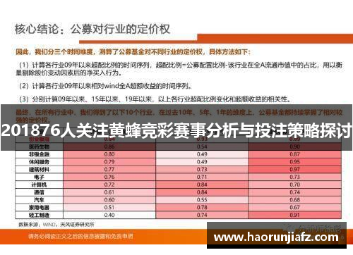 201876人关注黄蜂竞彩赛事分析与投注策略探讨